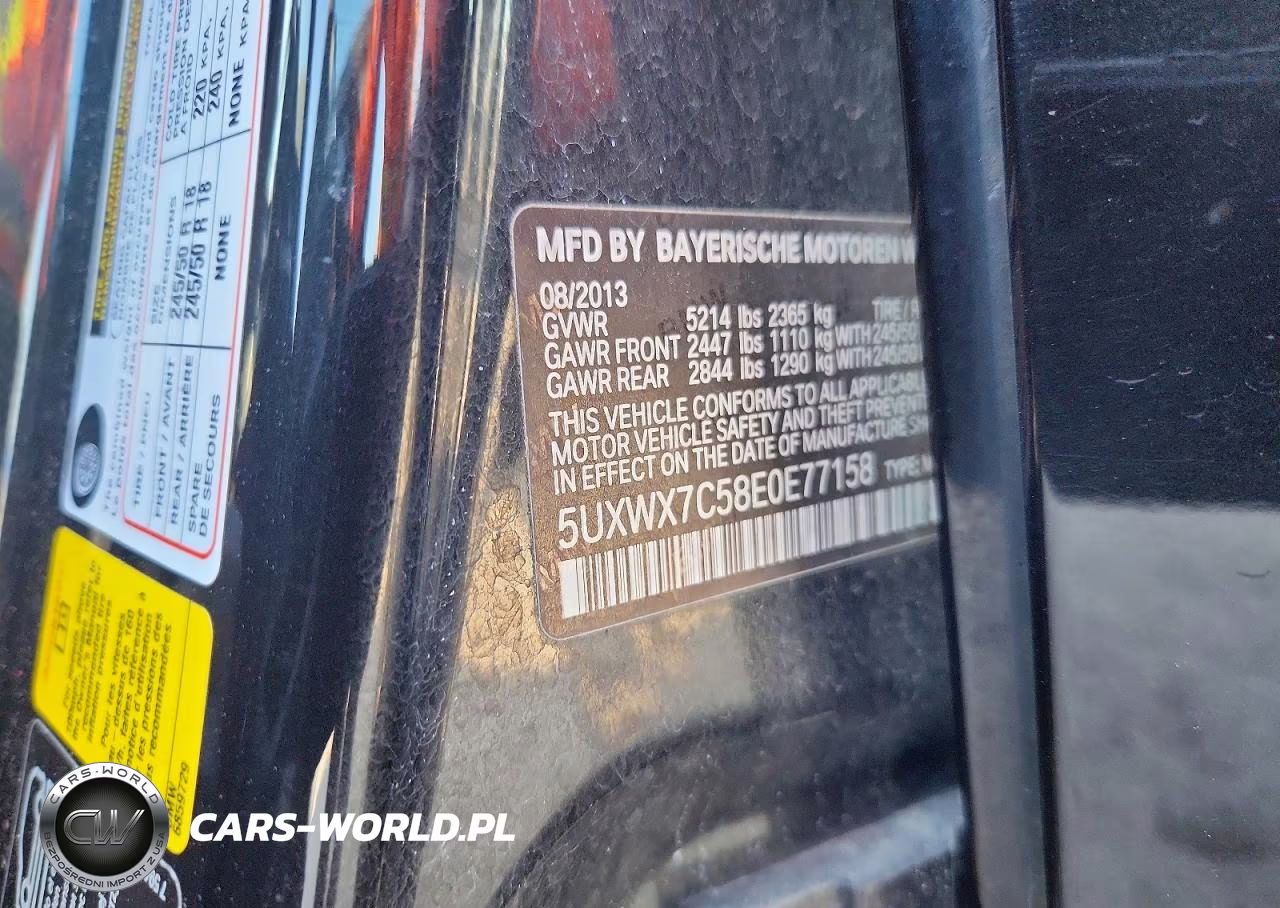 2014 BMW X3 xDrive35I VIN:5UXWX7C58E0E77158 - 13