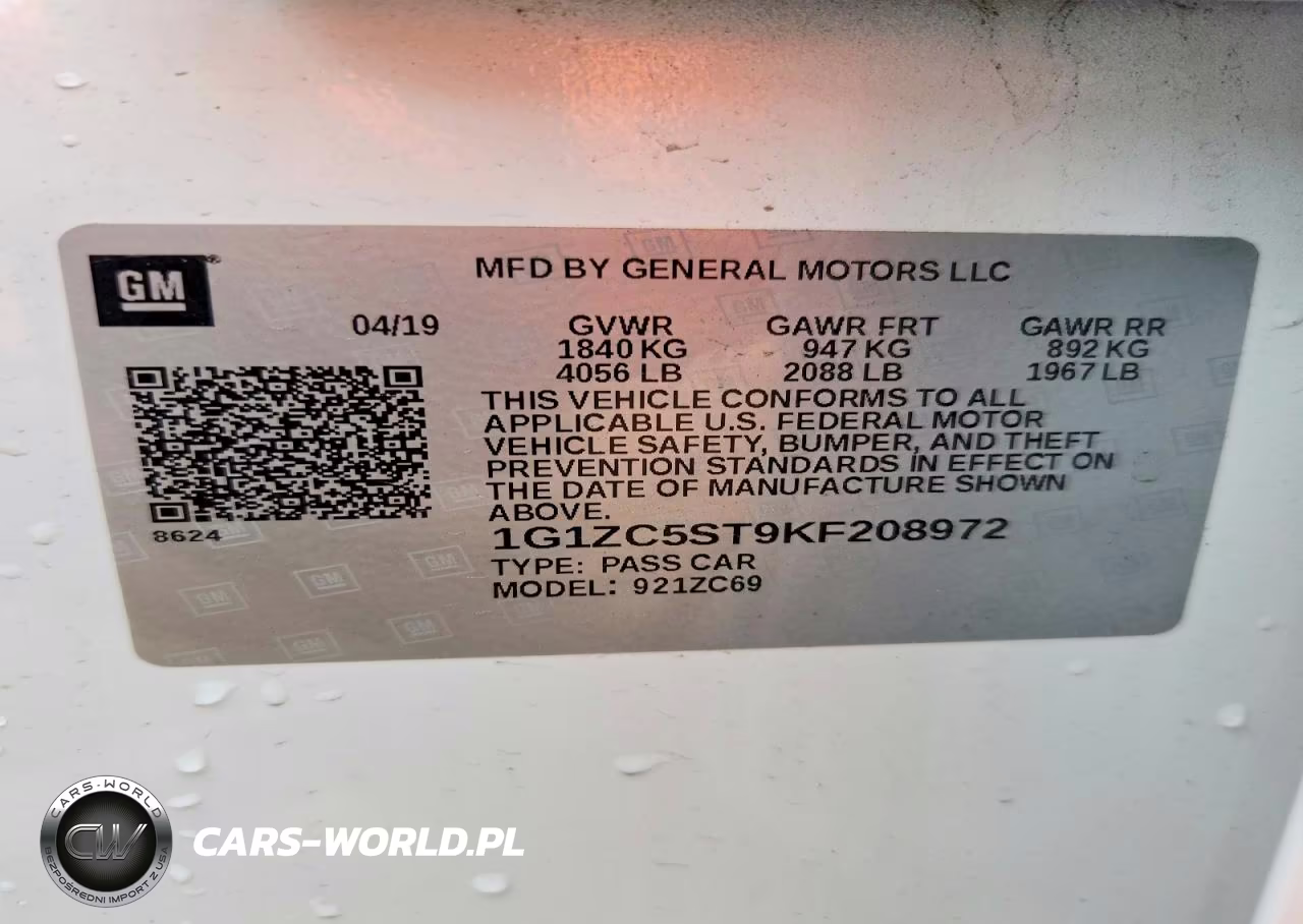 2019 Chevrolet Malibu Ls VIN:1G1ZC5ST9KF208972 - 12
