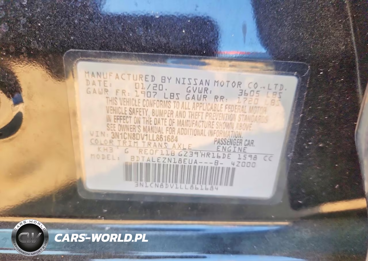 2020 Nissan Versa S VIN:3N1CN8DV1LL861684 - 12