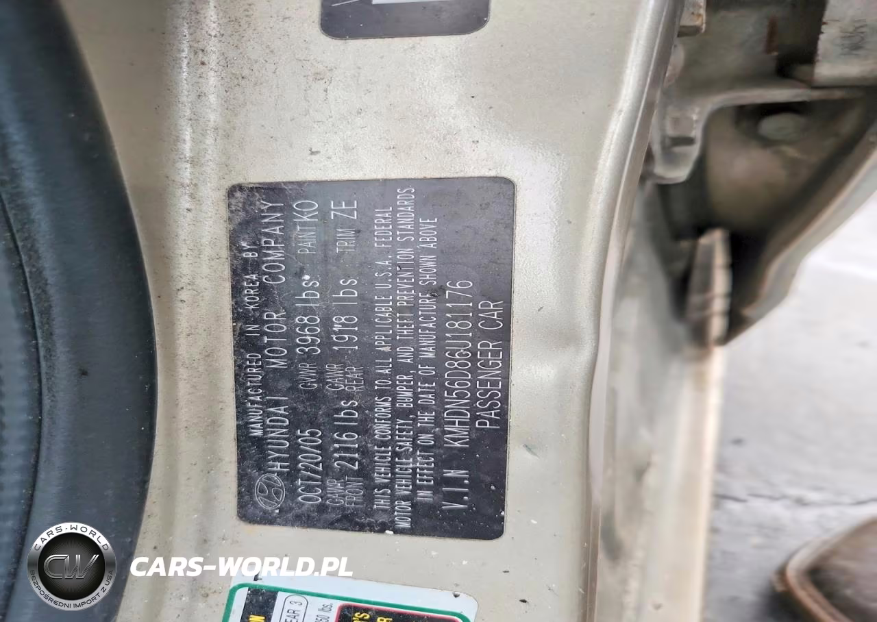 2006 Hyundai Elantra Gls VIN:KMHDN56D86U181176 - 13