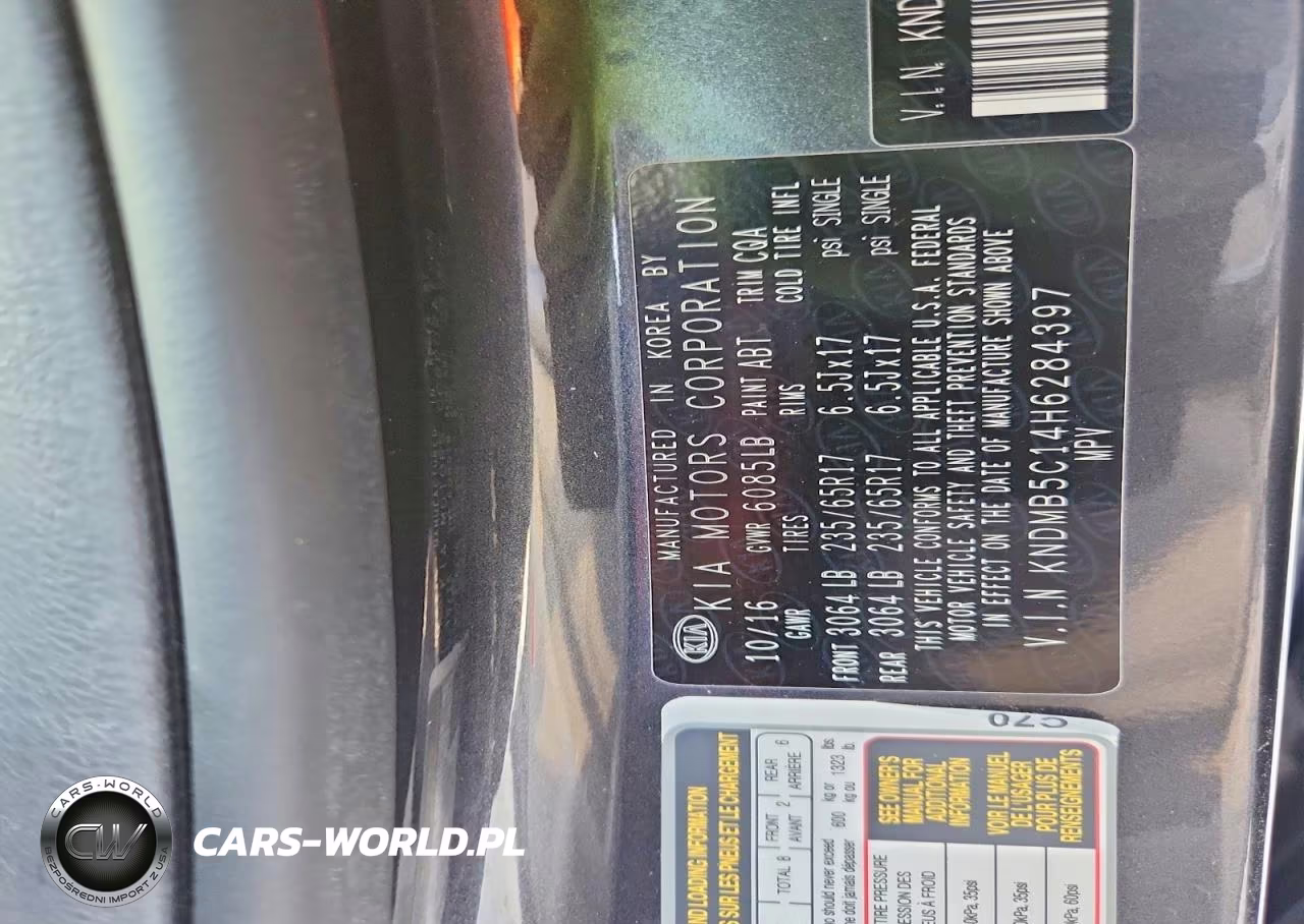 2017 Kia Sedona Lx VIN:KNDMB5C14H6284397 - 13