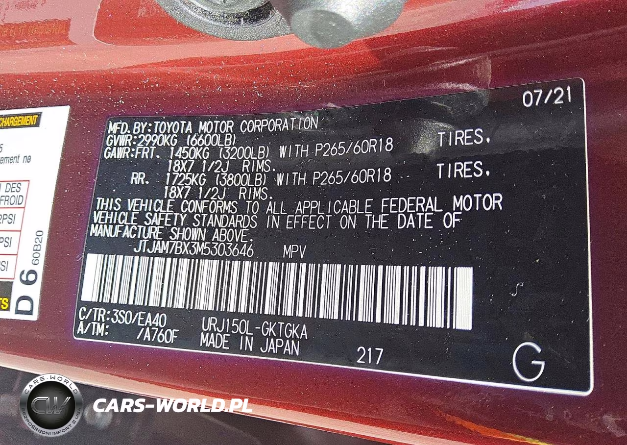 2021 Lexus Gx 460 Premium VIN:JTJAM7BX3M5303646 - 13