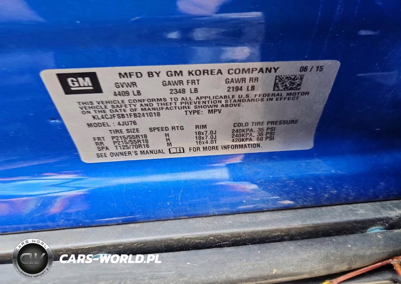 2015 Buick Encore Convenience VIN:KL4CJFSB1FB241018 - 13