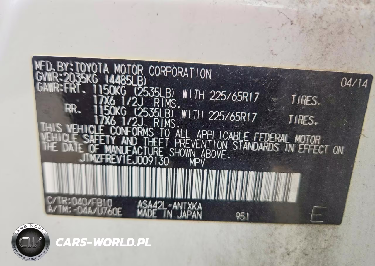 2014 Toyota Rav4 Le VIN:JTMZFREV1EJ009130 - 13