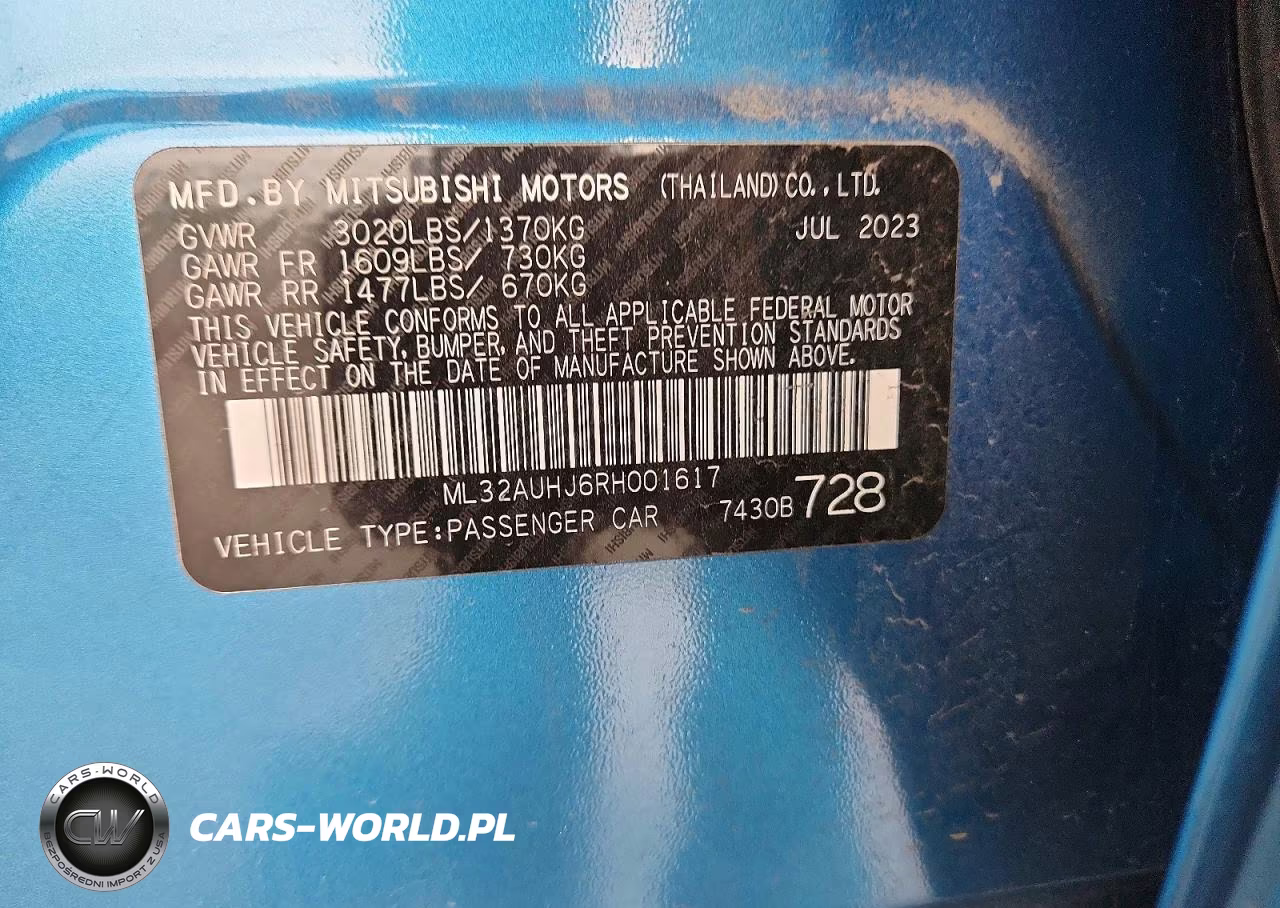2024 Mitsubishi Mirage Es VIN:ML32AUHJ6RH001617 - 12