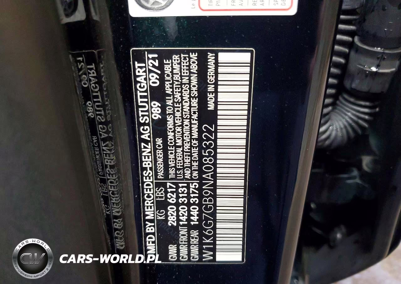 2022 Mercedes-Benz S 580 4Matic VIN:W1K6G7GB9NA085322 - 12