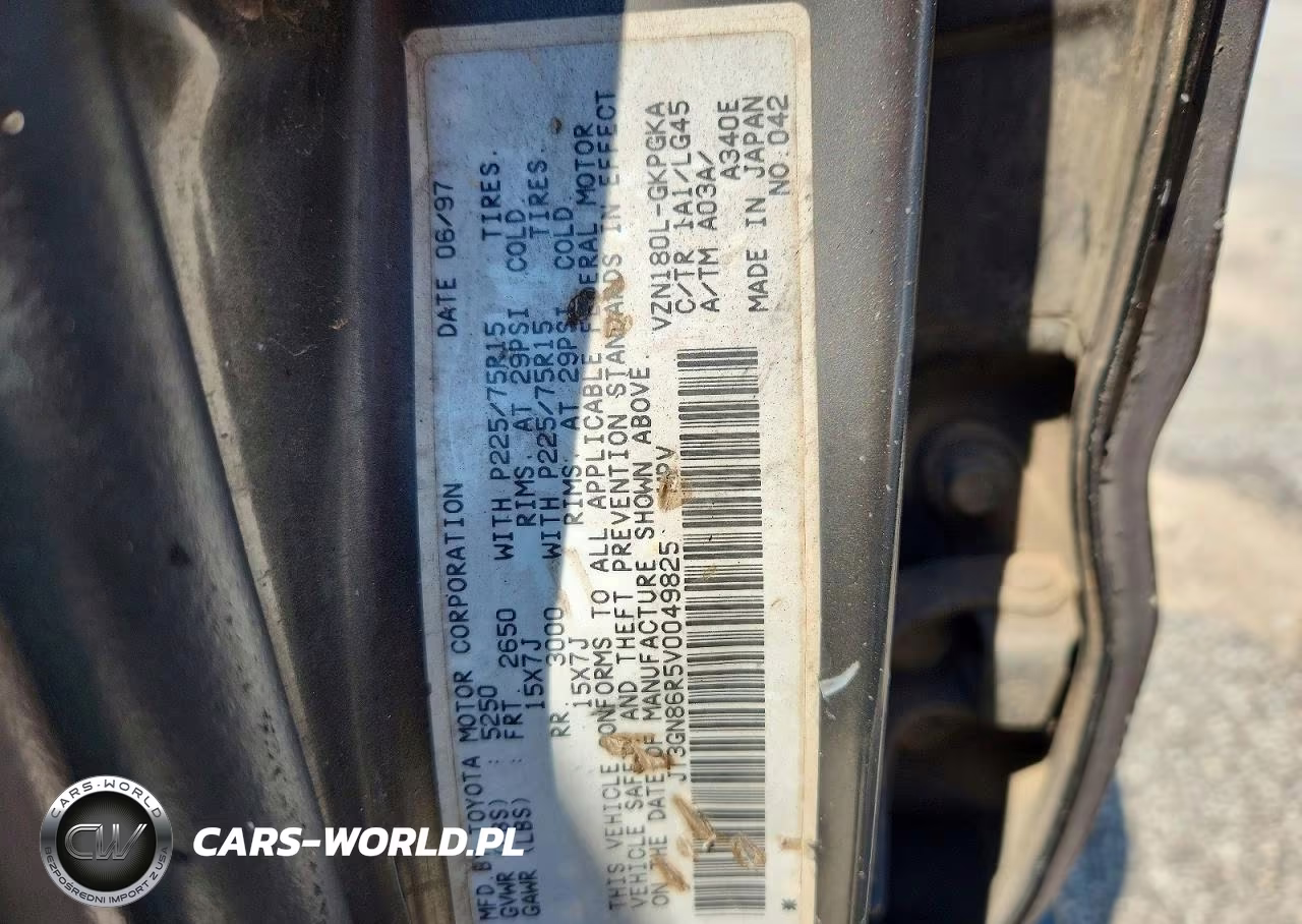 1997 Toyota 4Runner Sr5 VIN:JT3GN86R5V0049825 - 10