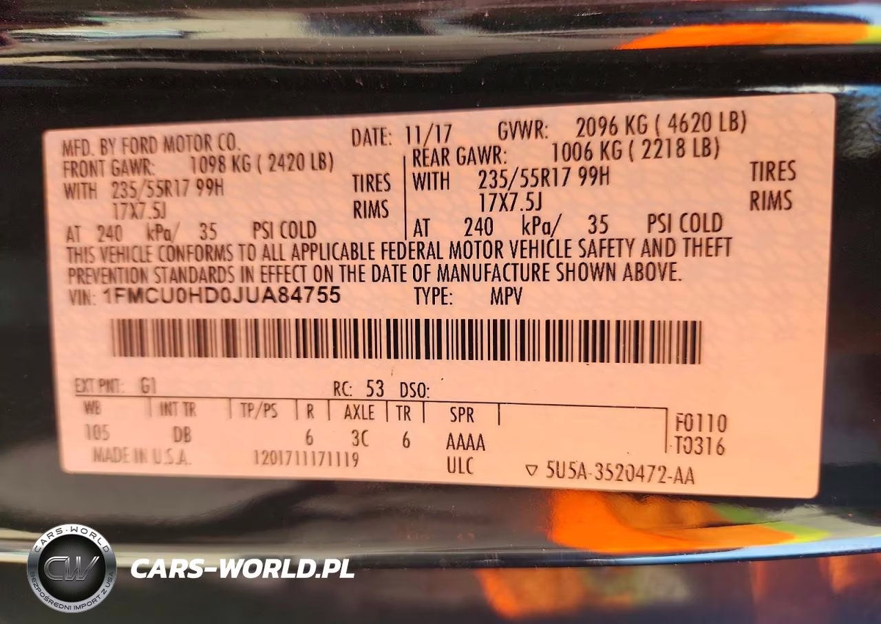 2018 Ford Escape Sel VIN:1FMCU0HD0JUA84755 - 13