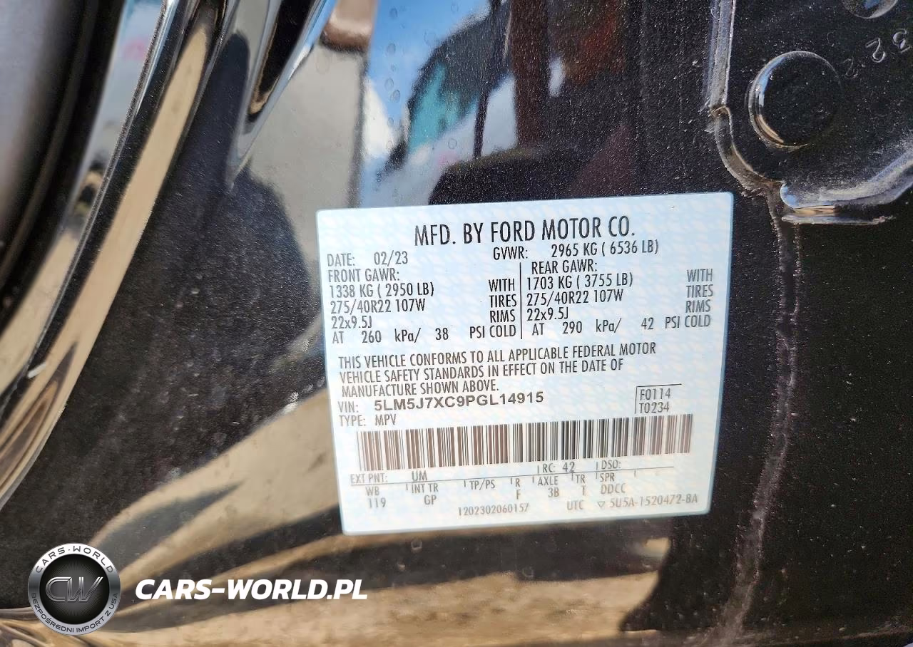 2023 Lincoln Aviator Reserve VIN:5LM5J7XC9PGL14915 - 12