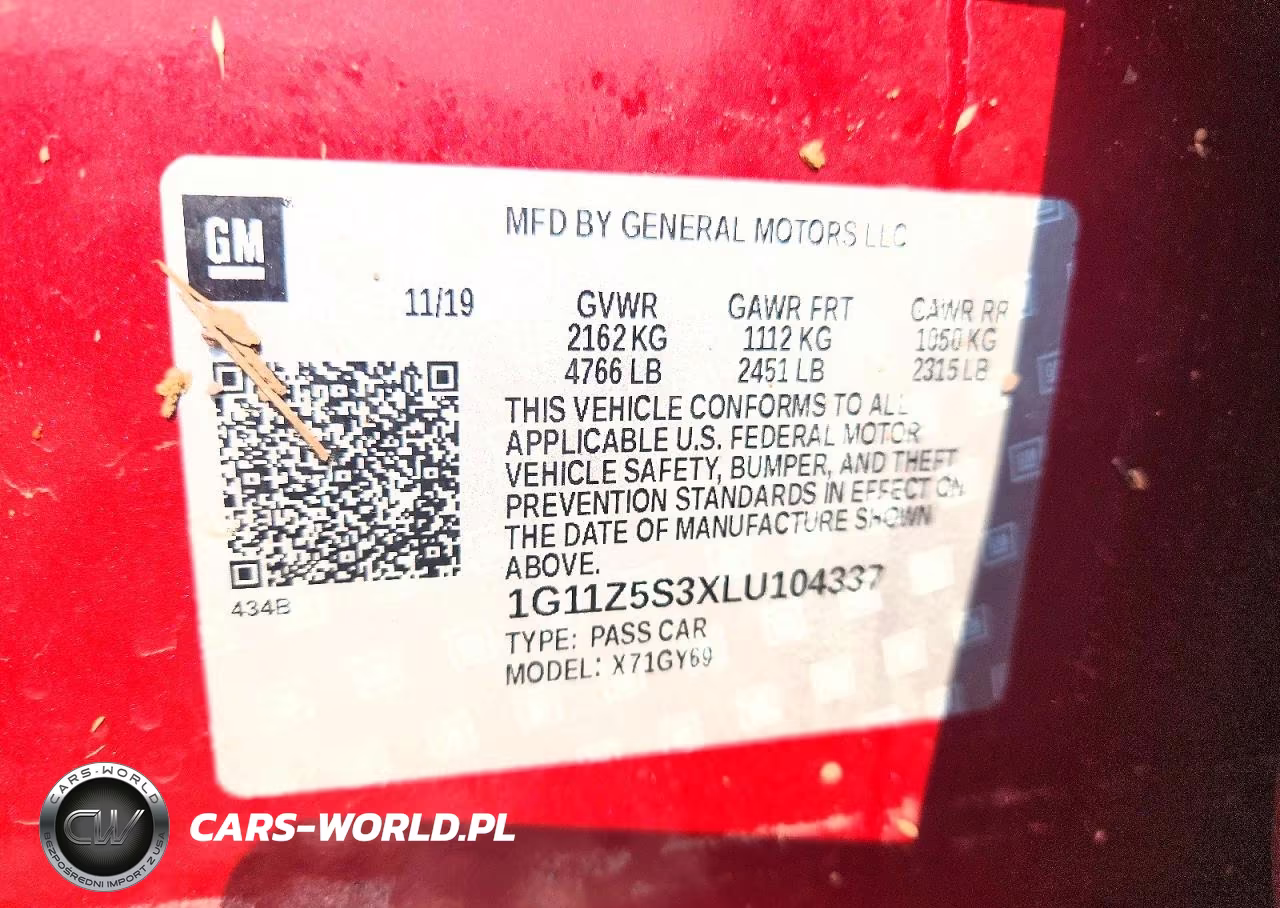 2020 Chevrolet Impala Lt VIN:1G11Z5S3XLU104337 - 12