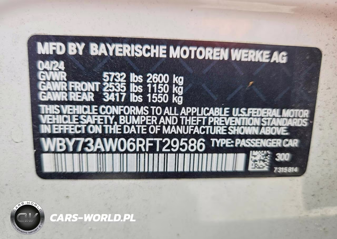 2024 BMW I4 Edrive 40 VIN:WBY73AW06RFT29586 - 13