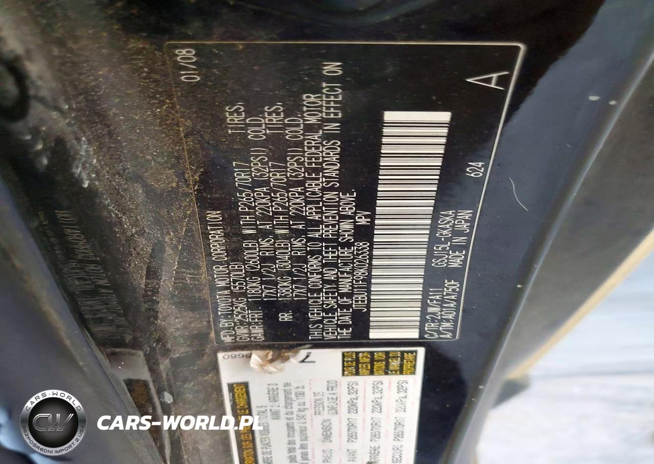 2008 Toyota Fj Cruiser Base VIN:JTEBU11F98K026338 - 13