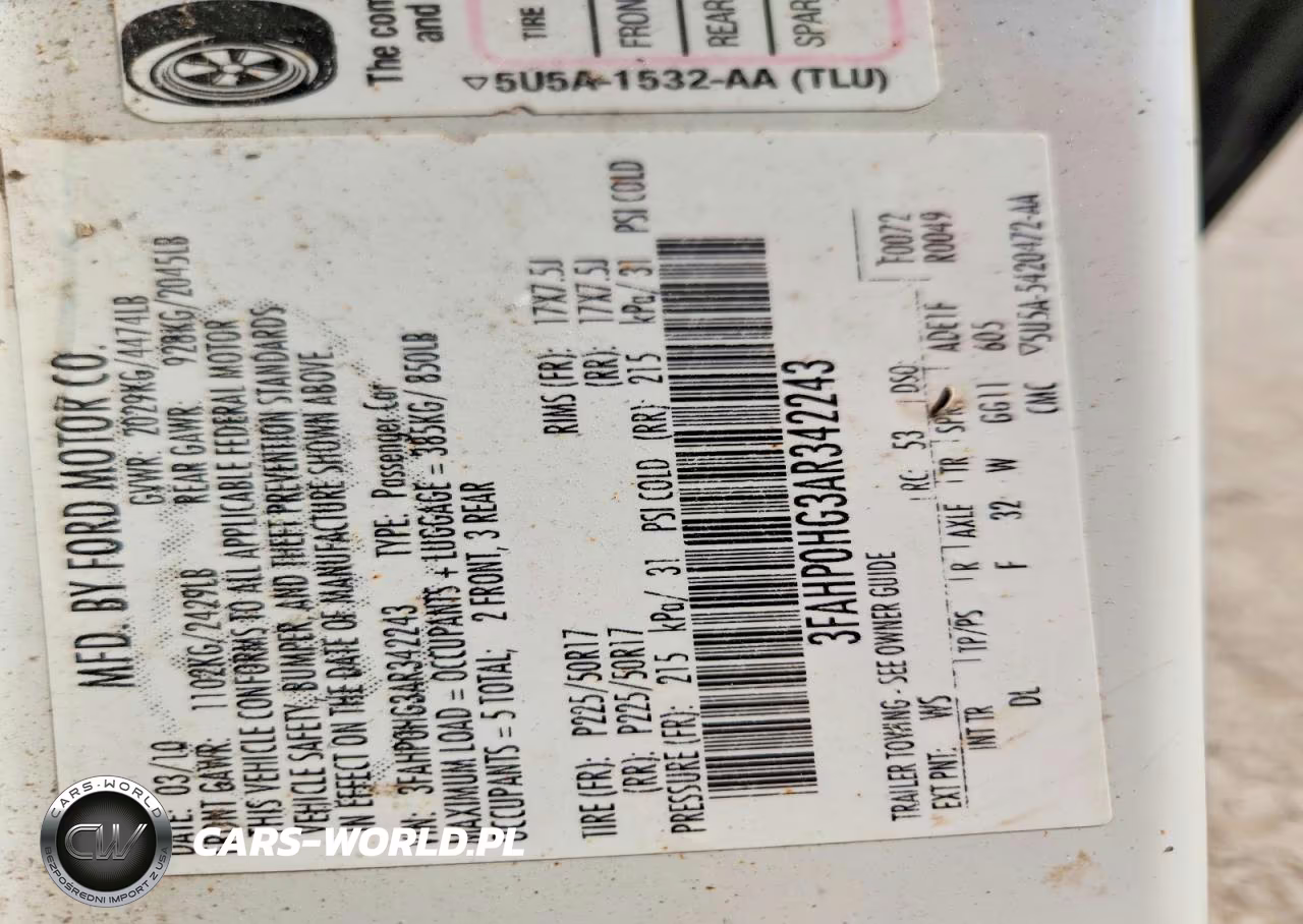 2010 Ford Fusion Se VIN:3FAHP0HG3AR342243 - 12