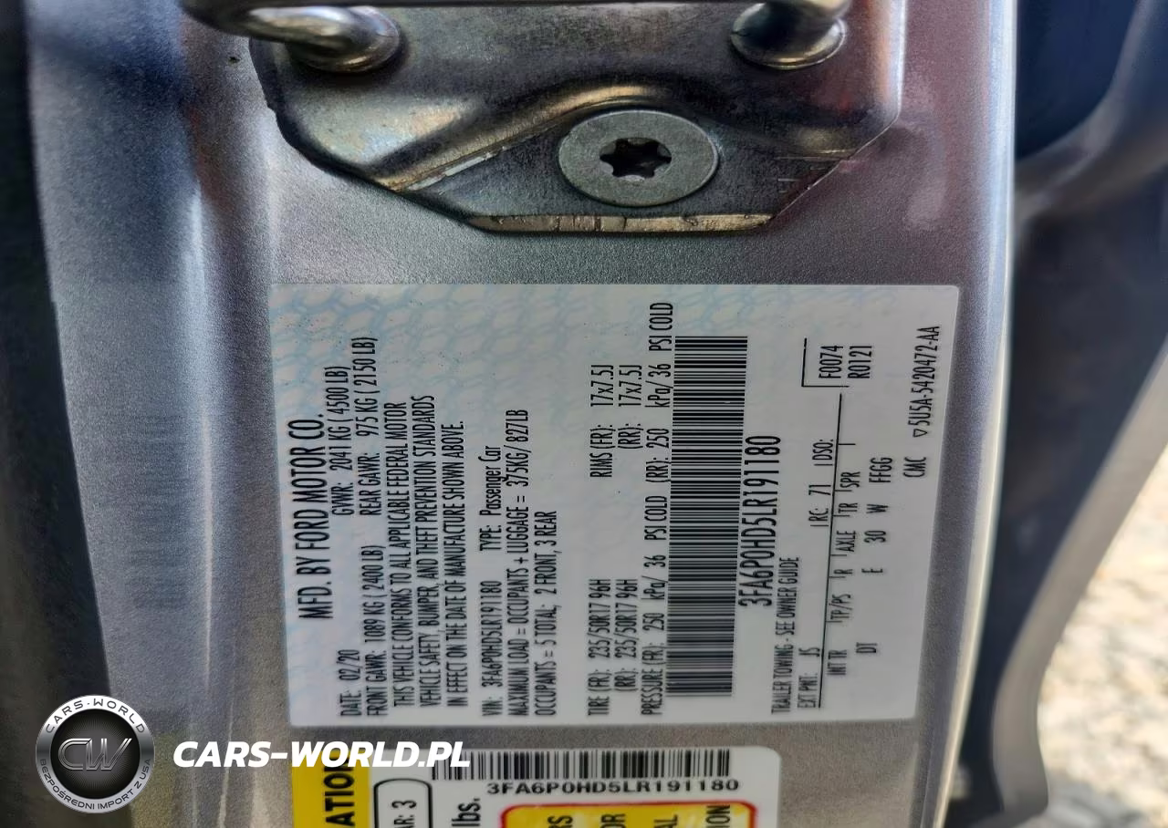 2020 Ford Fusion Se VIN:3FA6P0HD5LR191180 - 12
