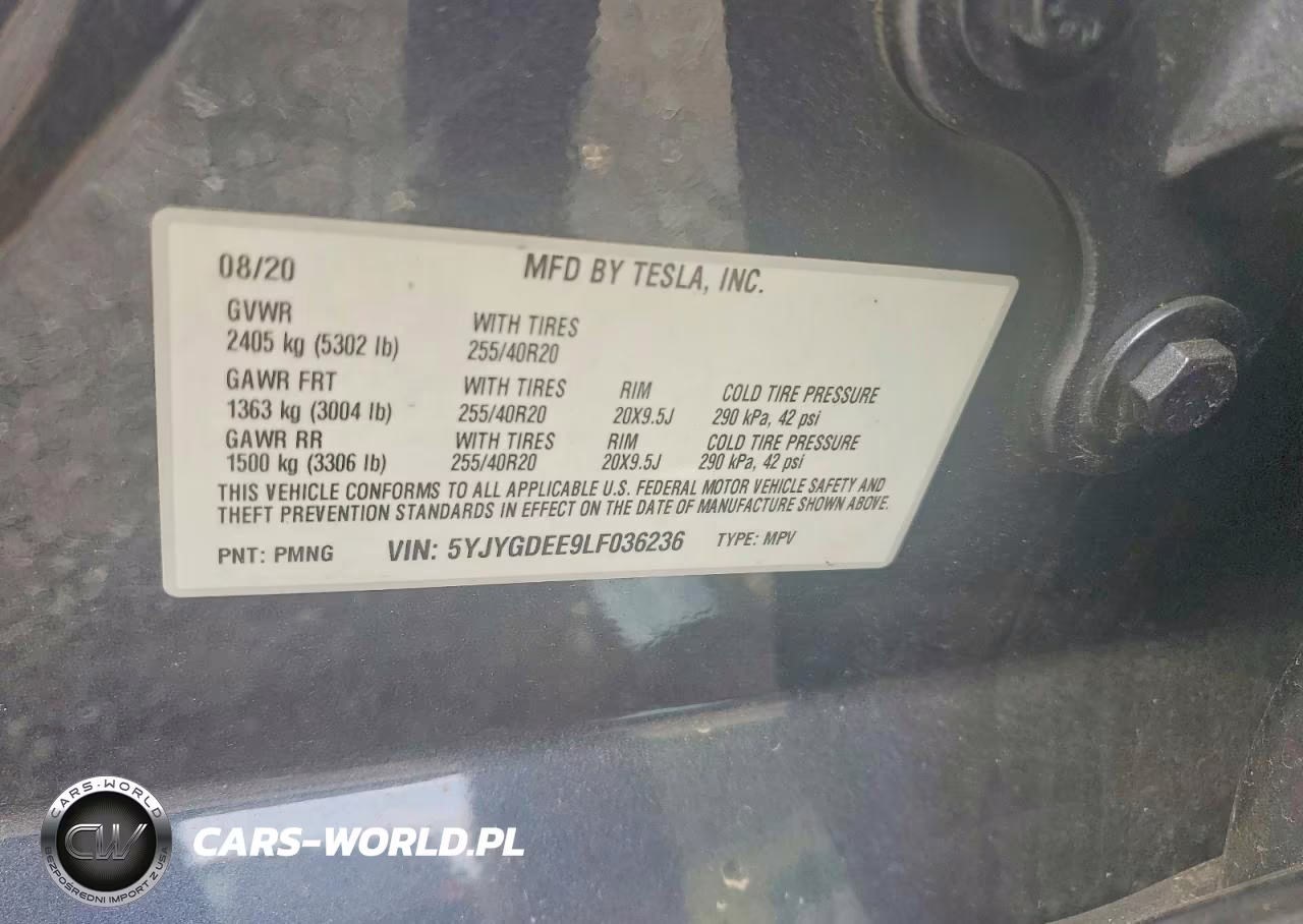 2020 Tesla Model Y VIN:5YJYGDEE9LF036236 - 13