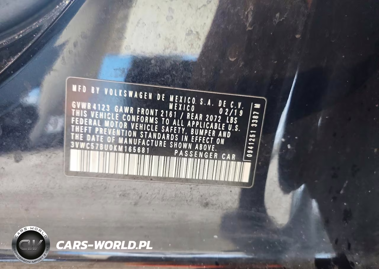 2019 Volkswagen Jetta S VIN:3VWC57BU0KM165681 - 12