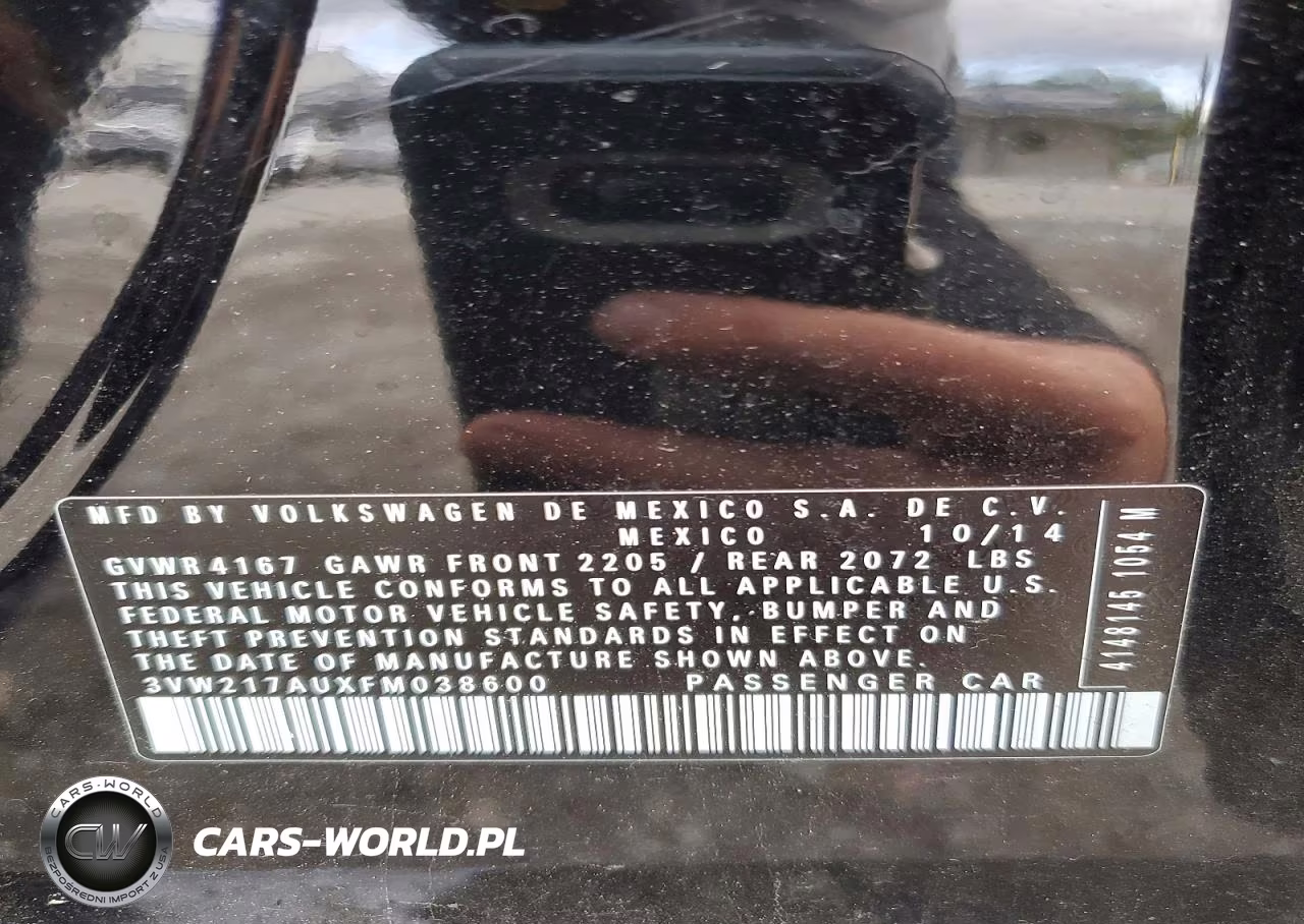 2015 Volkswagen Golf VIN:3VW217AUXFM038600 - 13