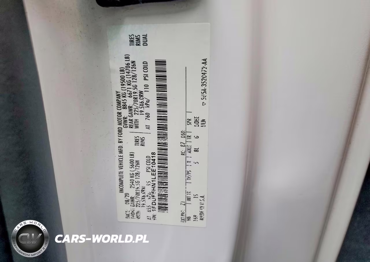 2020 Ford F550 Super Duty VIN:1FDUF5HN1LEE10418 - 13