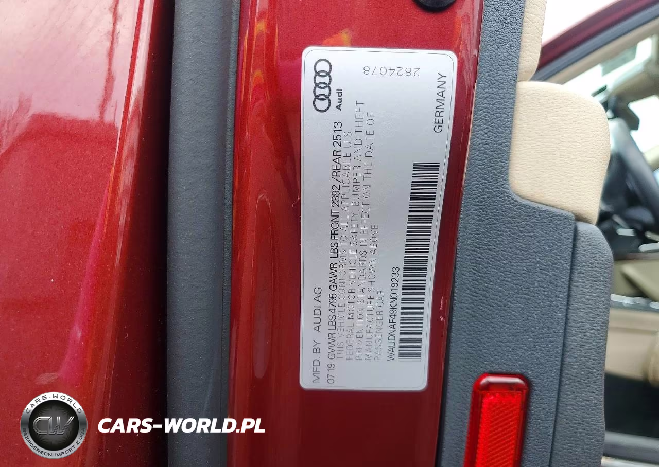2019 Audi A4 Premium VIN:WAUDNAF49KN019233 - 12