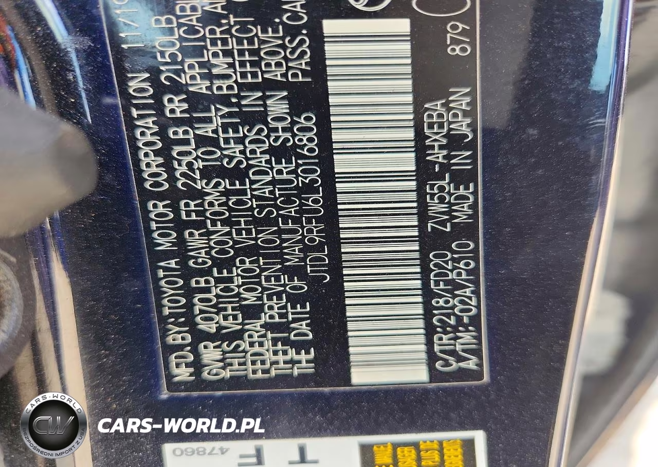 2020 Toyota Prius Le Awd-E VIN:JTDL9RFU6L3016806 - 12