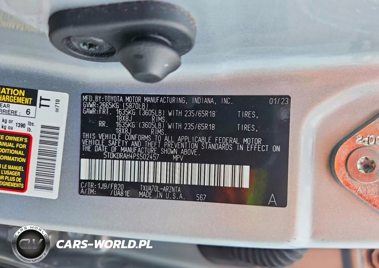 2023 Toyota Highlander Le VIN:5TDKDRAH4PS502457 - 13