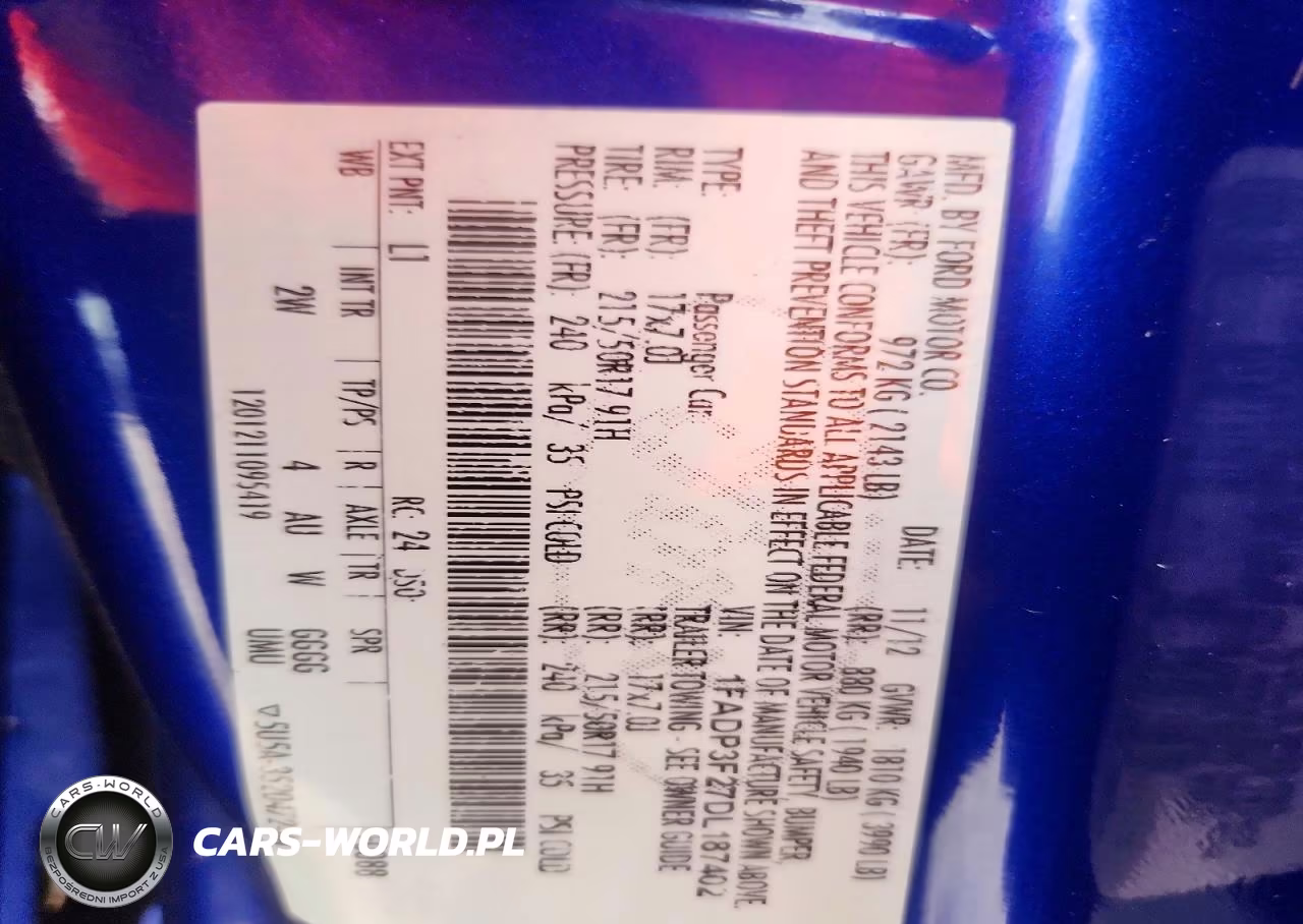 2013 Ford Focus Se VIN:1FADP3F27DL187402 - 12