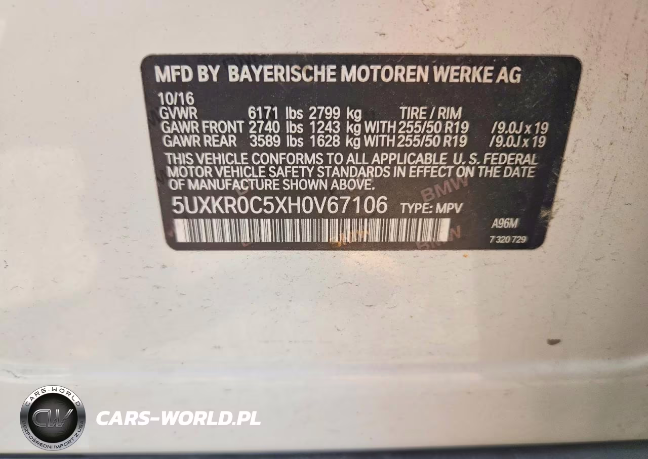 2017 BMW X5 xDrive35I VIN:5UXKR0C5XH0V67106 - 13