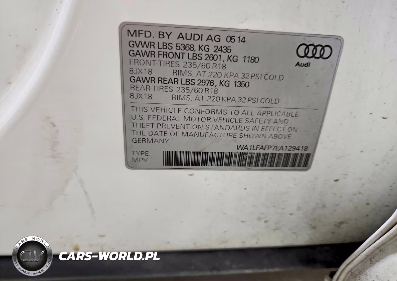 2014 Audi Q5 Premium Plus VIN:WA1LFAFP7EA129418 - 13