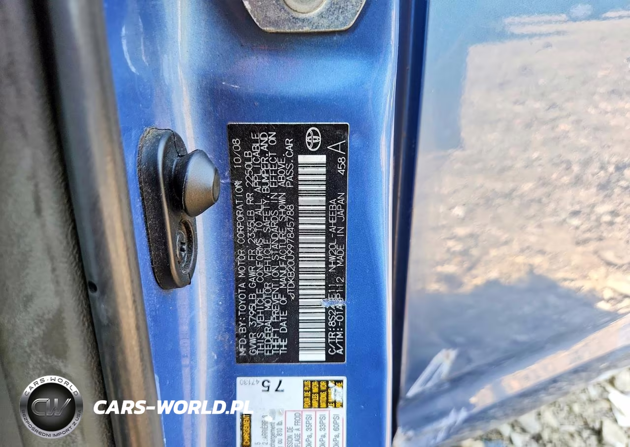 2009 Toyota Prius Base VIN:JTDKB20U997845788 - 12
