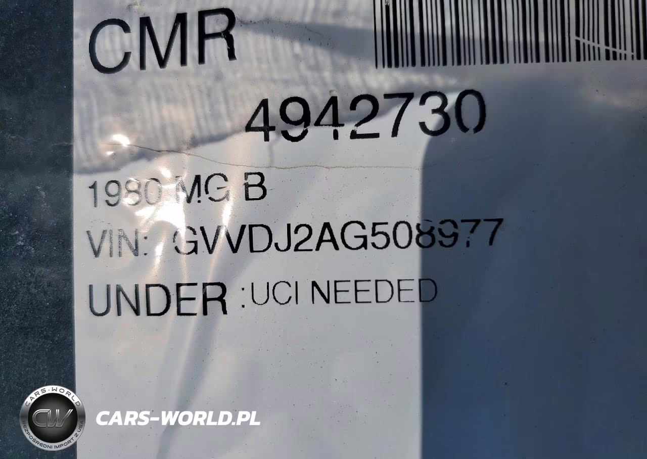 1980 Mg B VIN:GVVDJ2AG508977 - 12