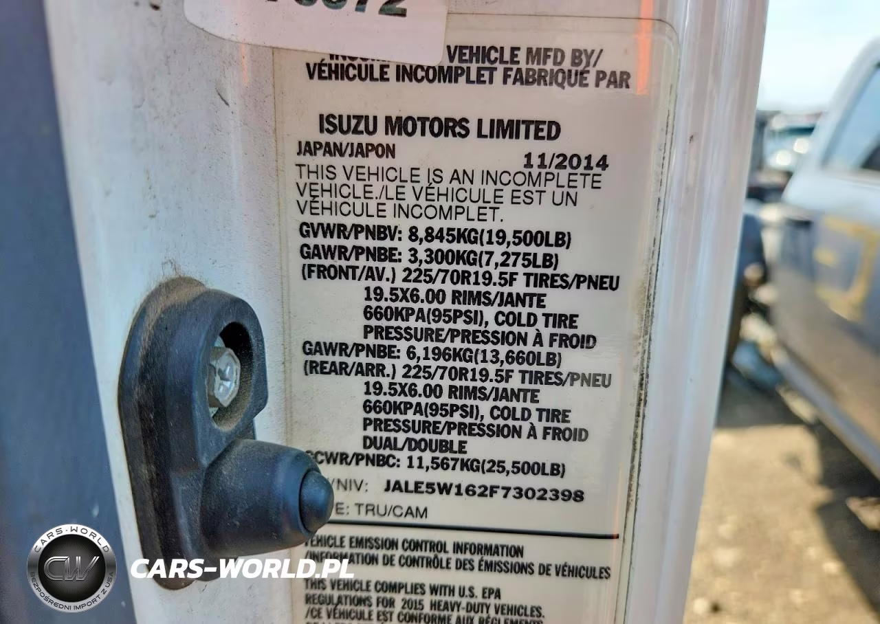2015 Isuzu Nqr VIN:JALE5W162F7302398 - 13