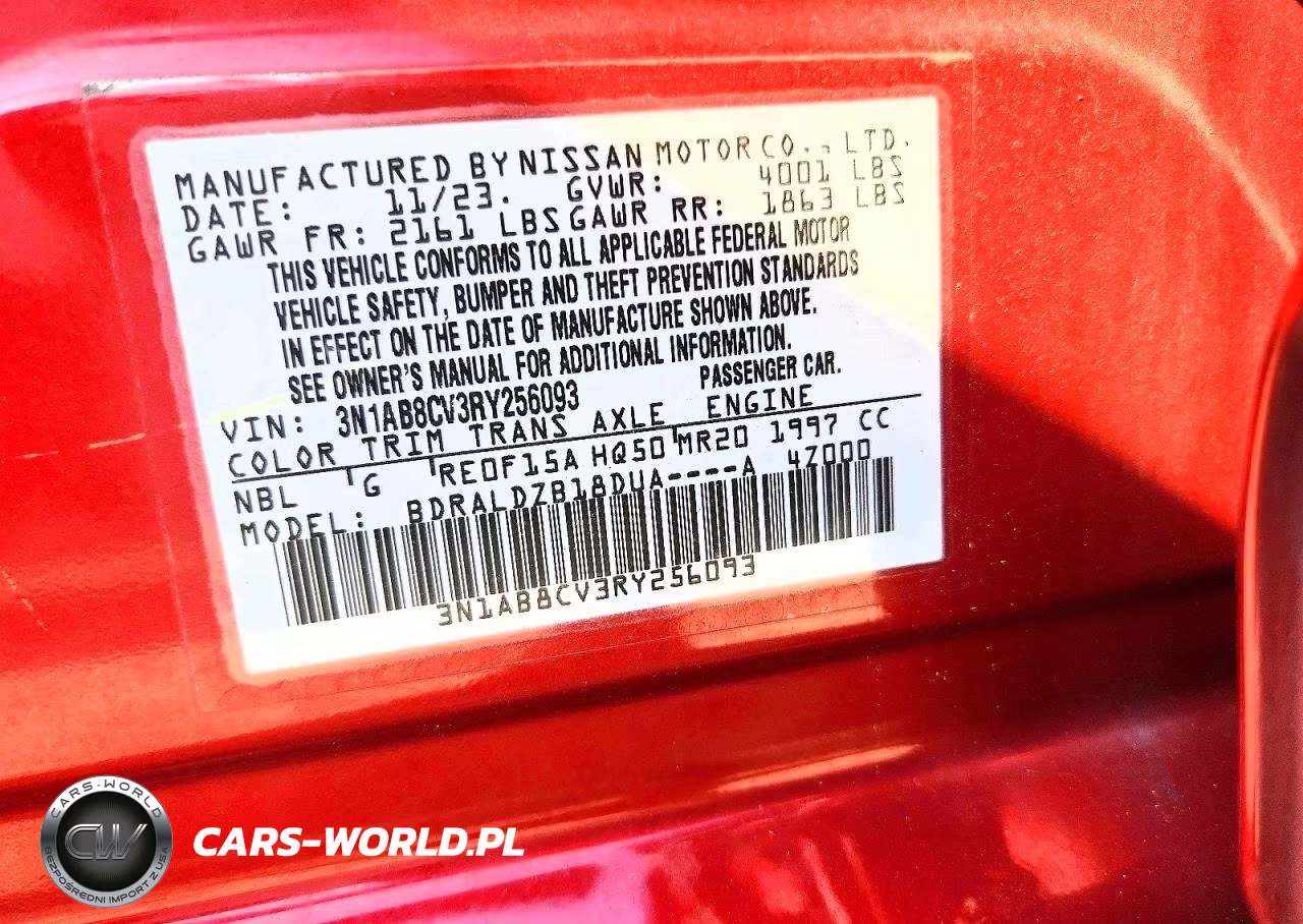 2024 Nissan Sentra Sv VIN:3N1AB8CV3RY256093 - 12