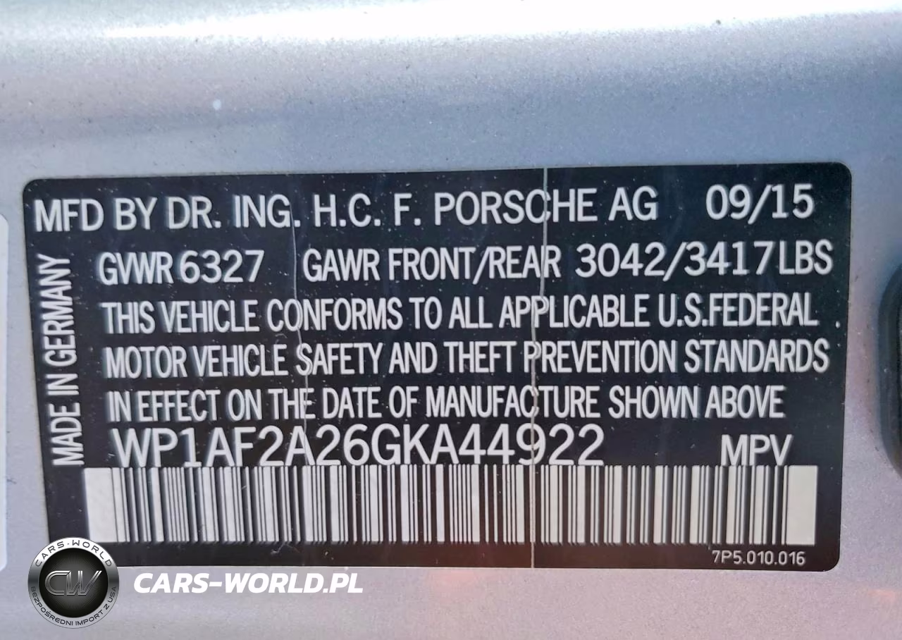 2016 Porsche Cayenne VIN:WP1AF2A26GKA44922 - 13