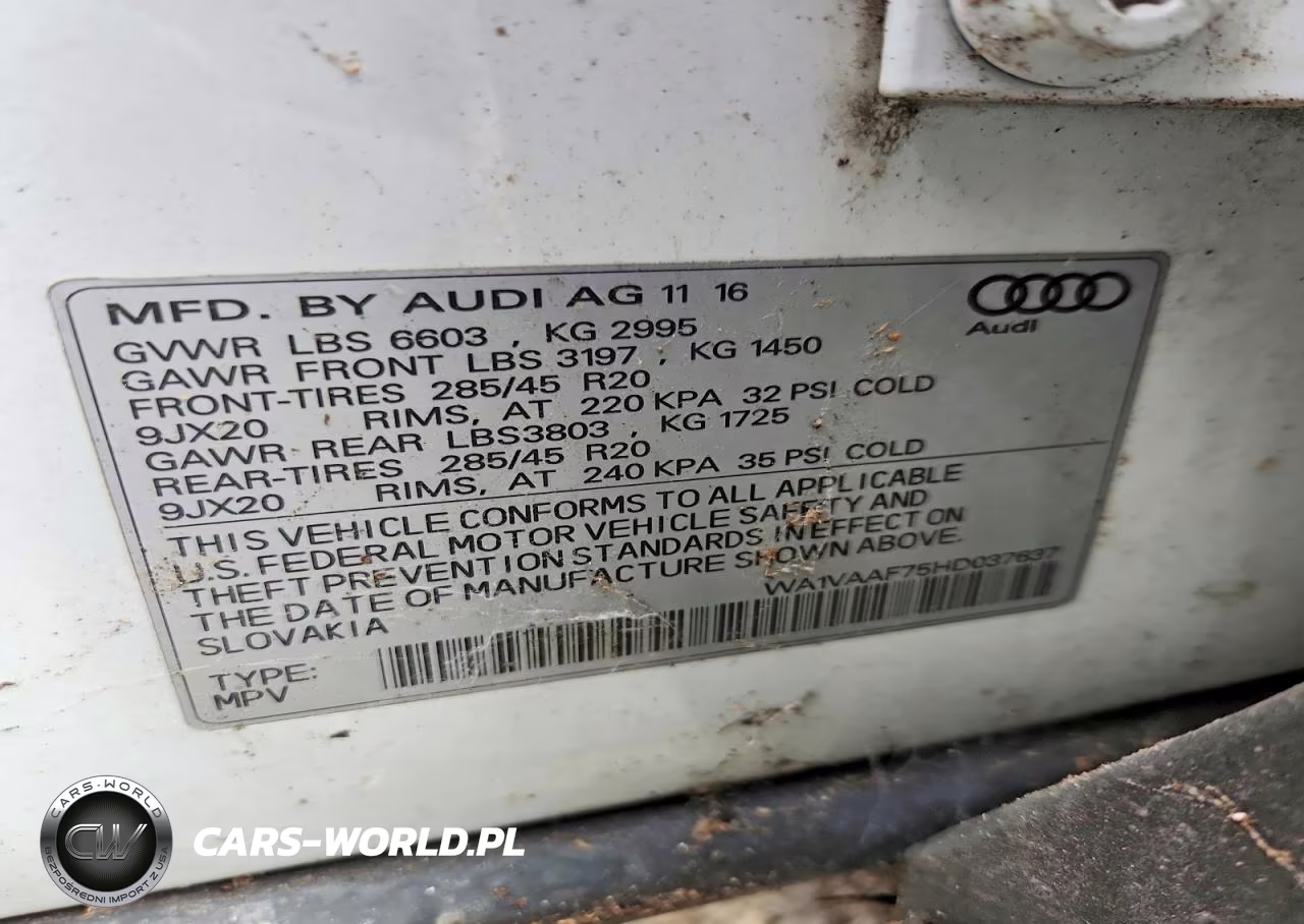 2017 Audi Q7 Prestige VIN:WA1VAAF75HD037637 - 13