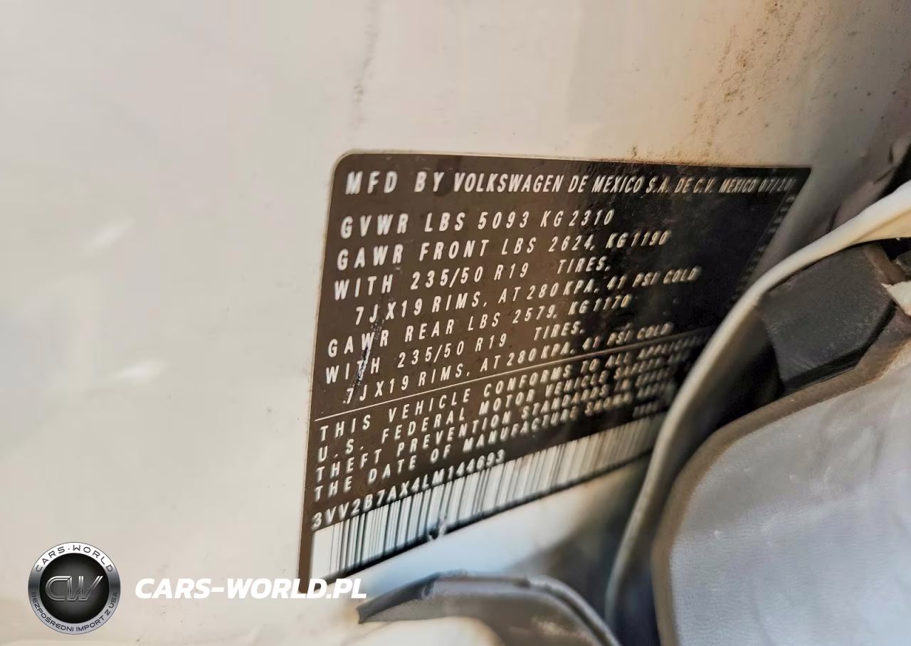 2020 Volkswagen Tiguan Se VIN:3VV2B7AX4LM144693 - 12