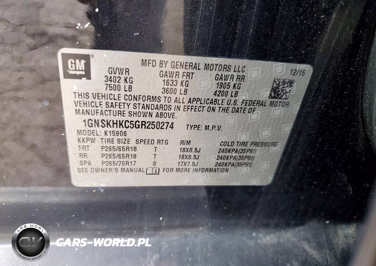 2016 Chevrolet Suburban K1500 Lt VIN:1GNSKHKC5GR250274 - 13