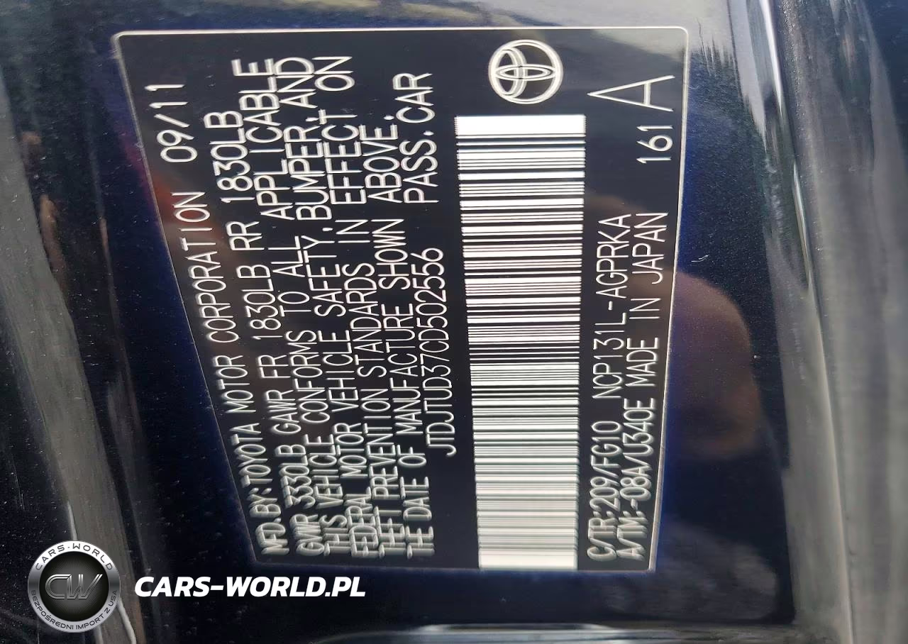 2012 Toyota Yaris 3-Door Le VIN:JTDJTUD37CD502556 - 12