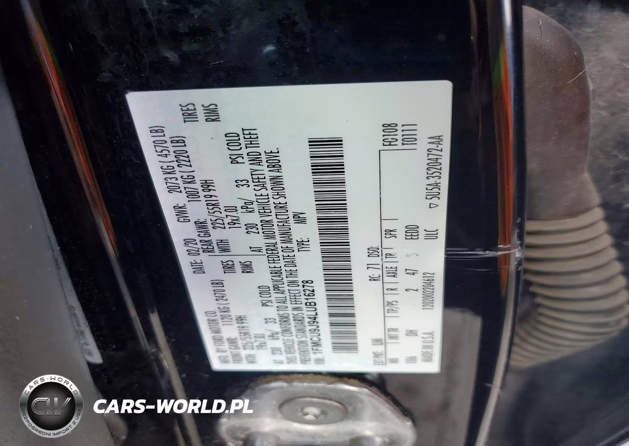 2020 Ford Escape Titanium VIN:1FMCU9J94LUB16278 - 13