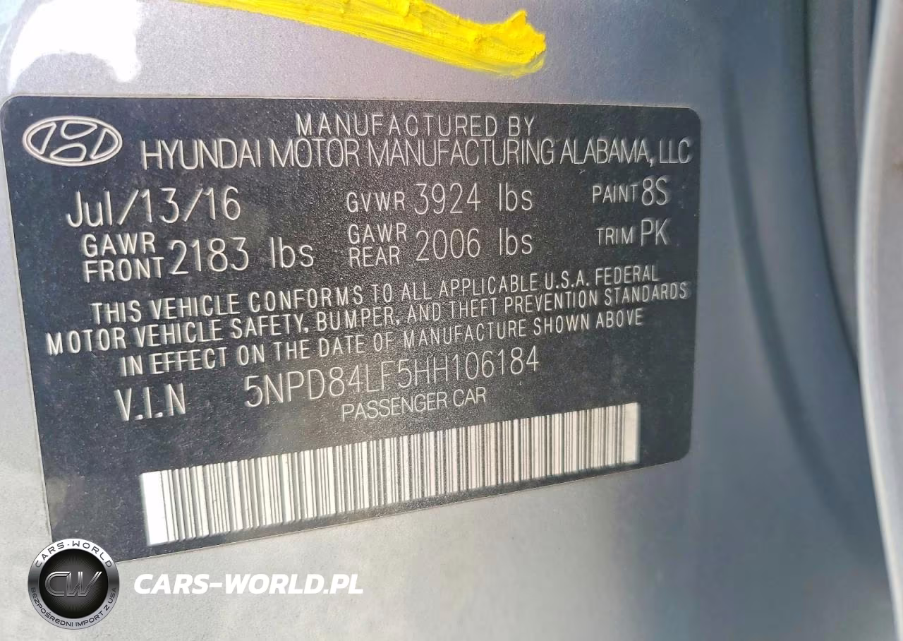 2017 Hyundai Elantra Se VIN:5NPD84LF5HH106184 - 12