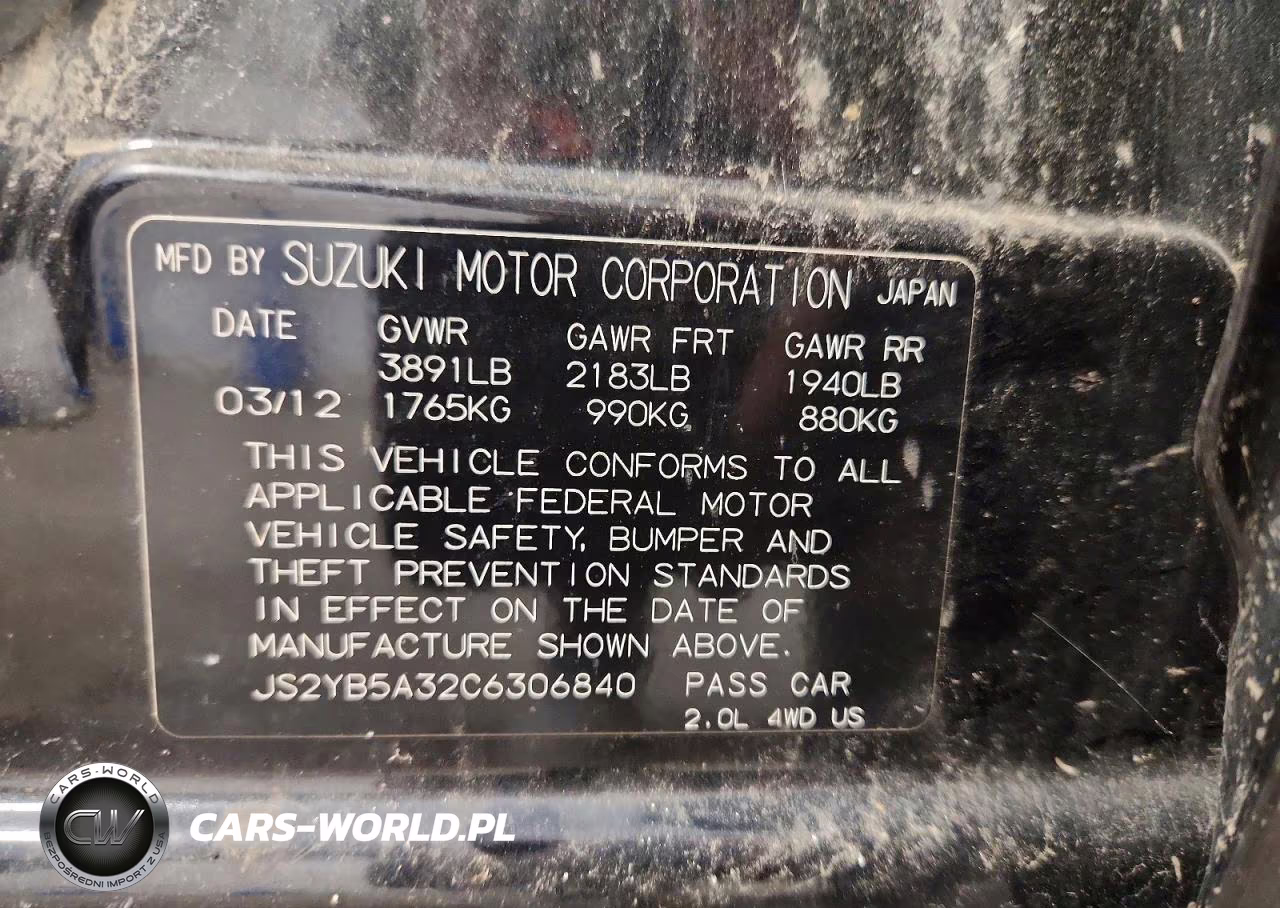 2012 Suzuki Sx4 VIN:JS2YB5A32C6306840 - 12