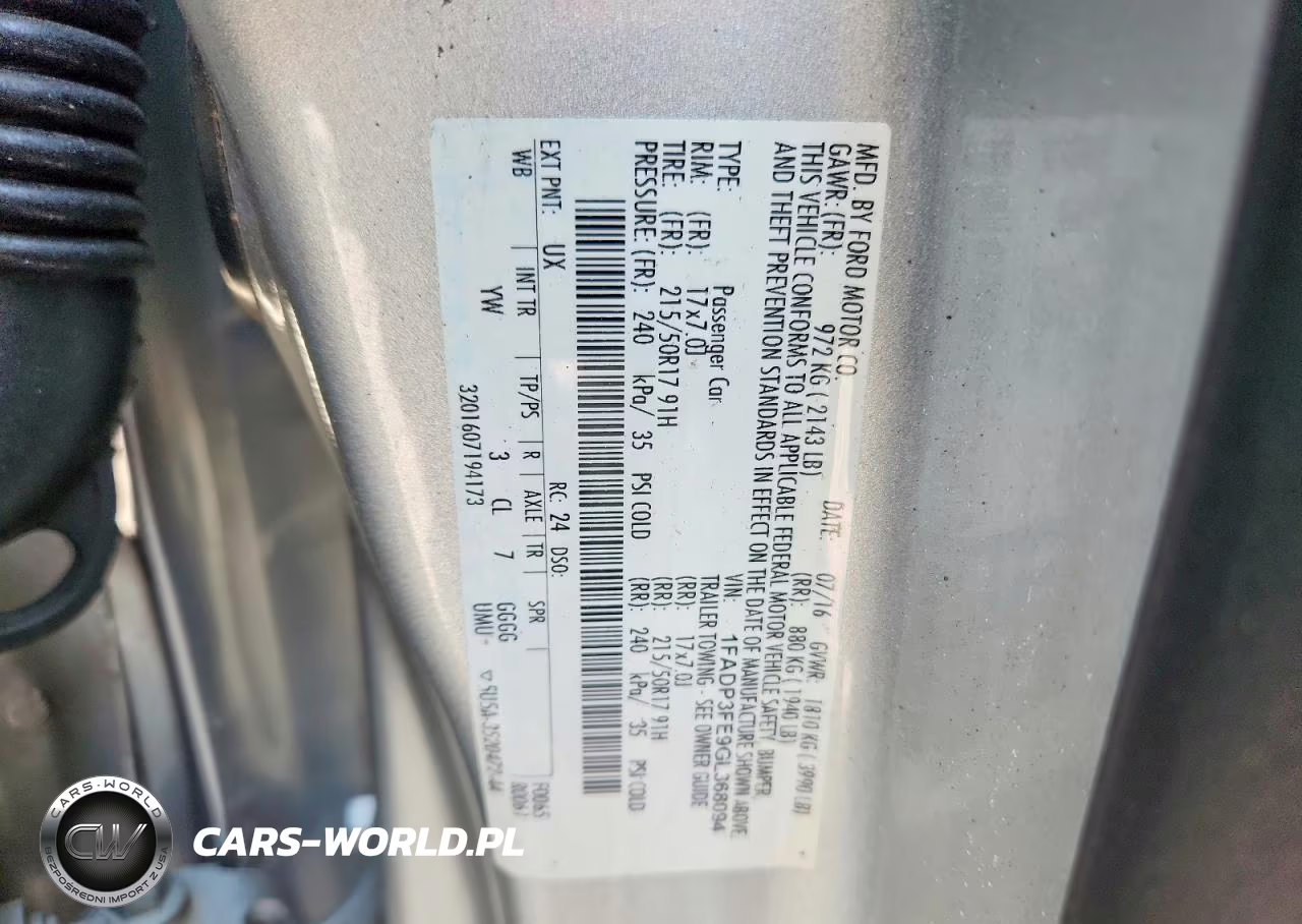 2016 Ford Focus Se VIN:1FADP3FE9GL368094 - 12