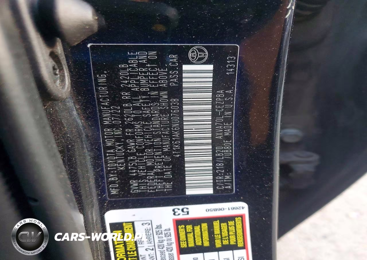 2022 Toyota Camry Xse VIN:4T1K61AK6NU076038 - 12