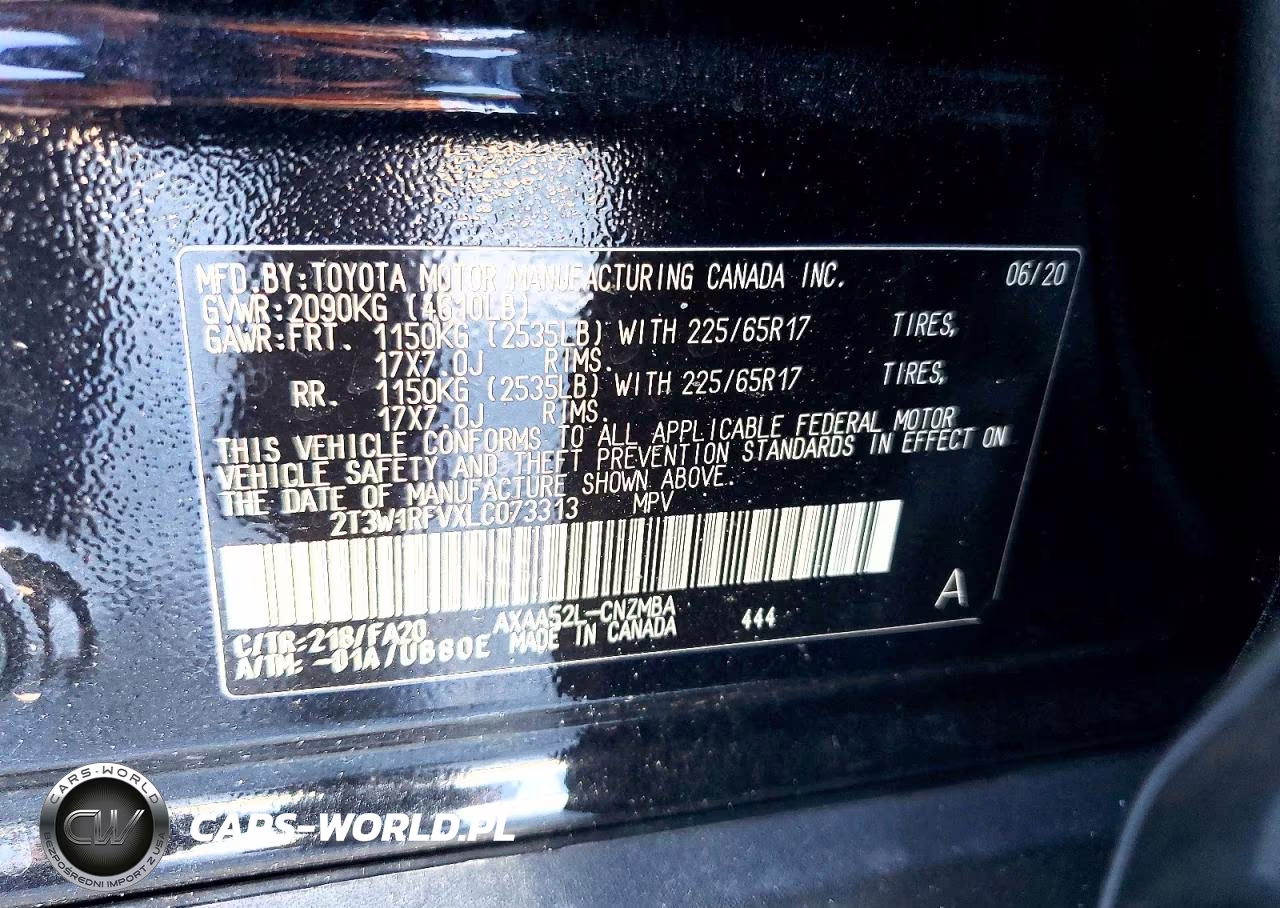 2020 Toyota Rav4 Xle VIN:2T3W1RFVXLC073313 - 14
