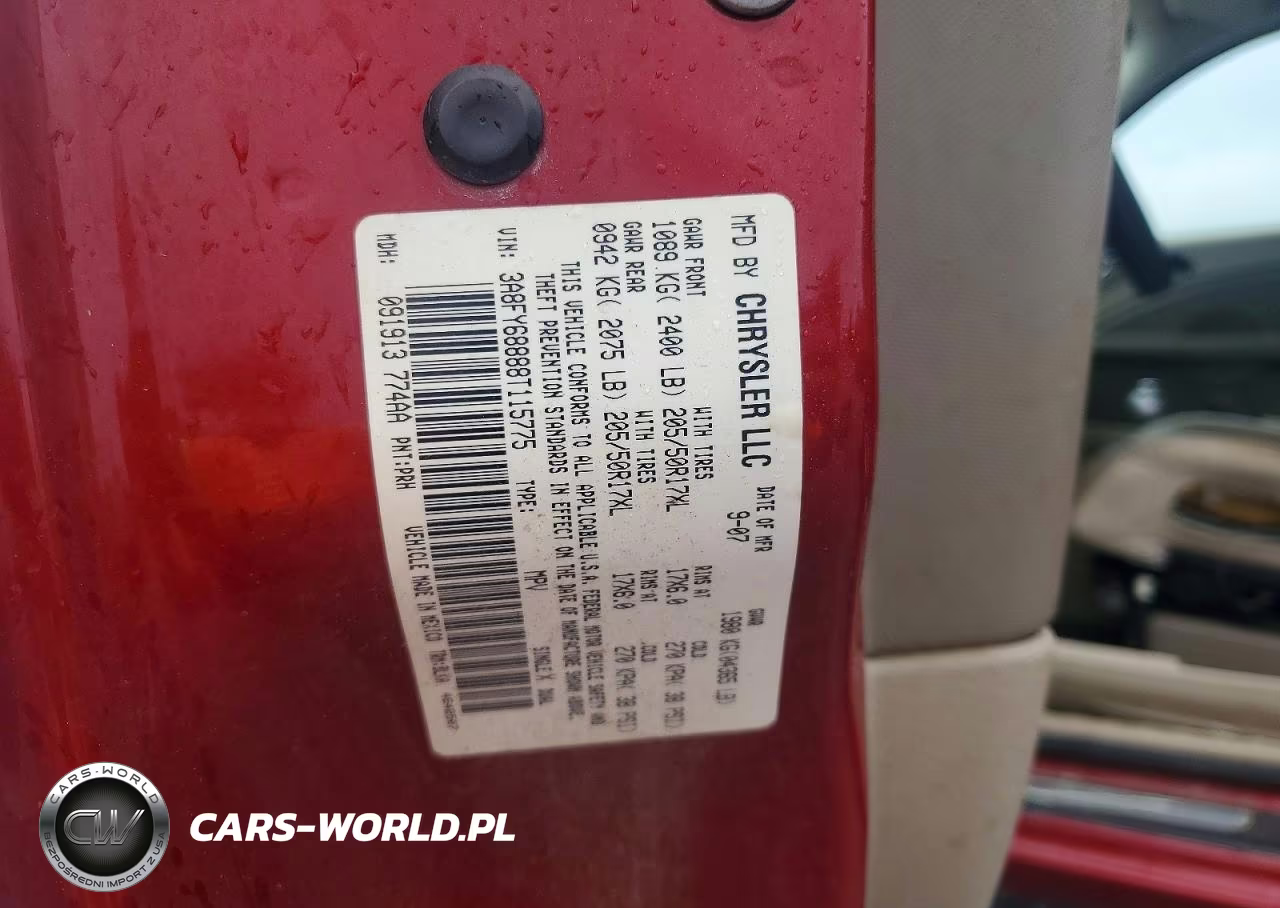 2008 Chrysler Pt Cruiser Limited VIN:3A8FY68888T115775 - 12
