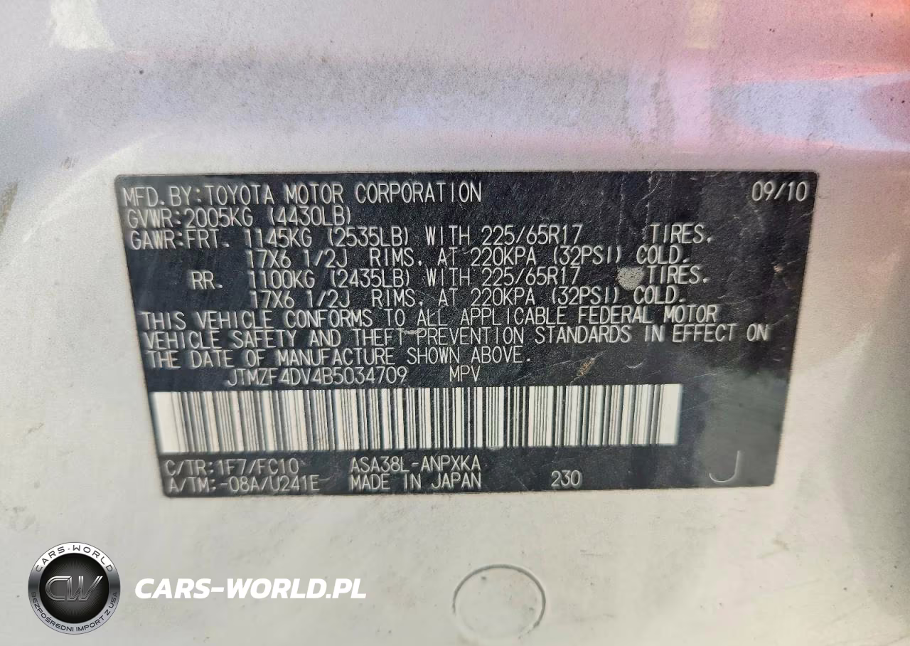 2011 Toyota Rav4 Base VIN:JTMZF4DV4B5034709 - 14