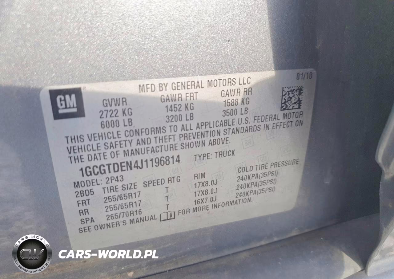 2018 Chevrolet Colorado Z71 VIN:1GCGTDEN4J1196814 - 12