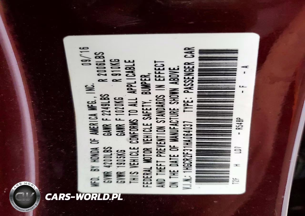 2017 Honda Accord Lx VIN:1HGCR2F31HA064037 - 12