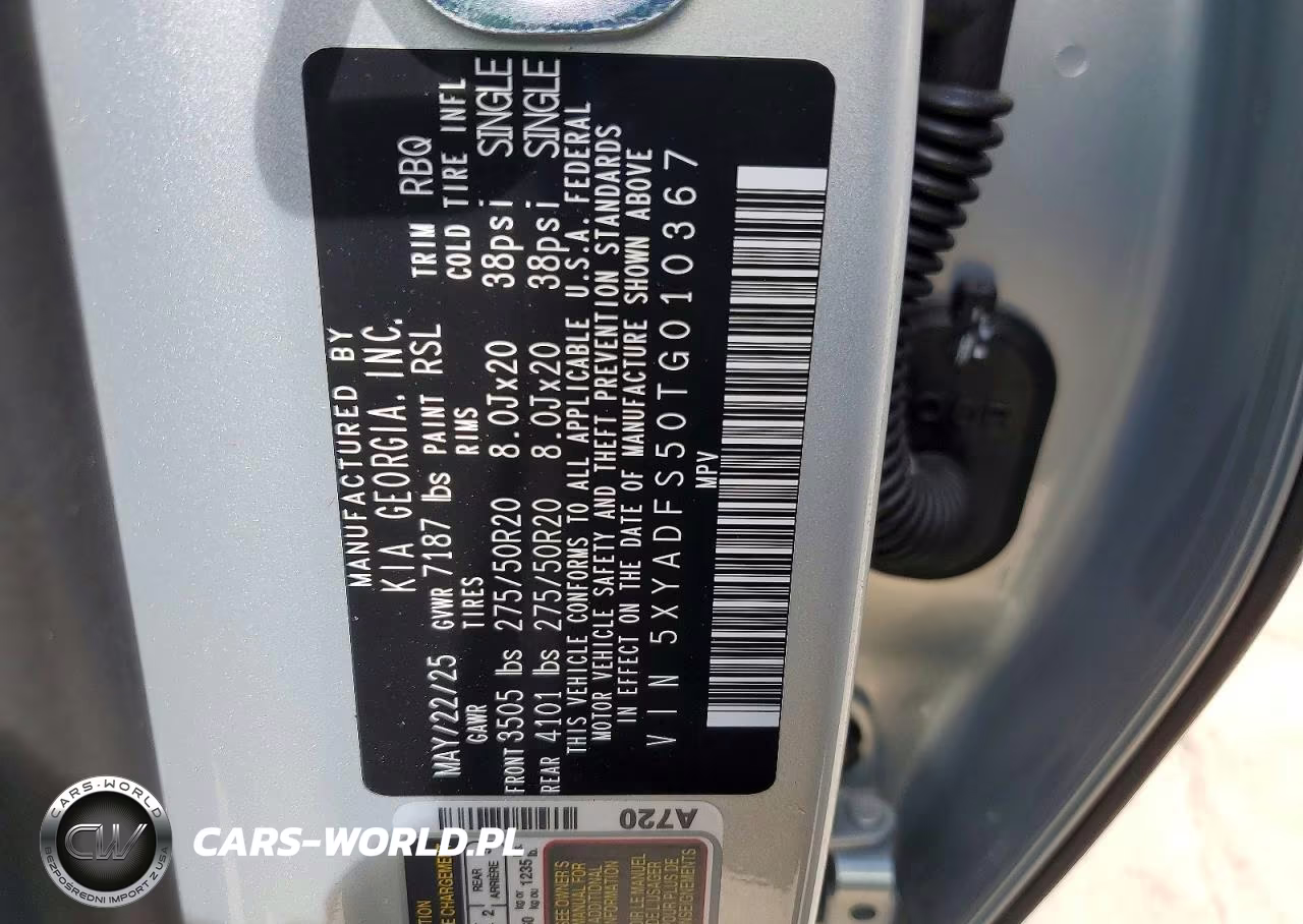 2026 Kia Ev9 Land VIN:5XYADFS50TG010367 - 13