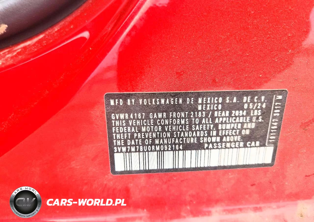 2024 Volkswagen Jetta Se VIN:3VW7M7BU0RM092164 - 12
