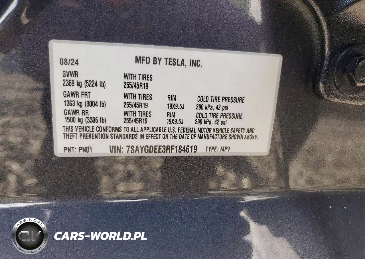 2024 Tesla Model Y VIN:7SAYGDEE3RF184619 - 12